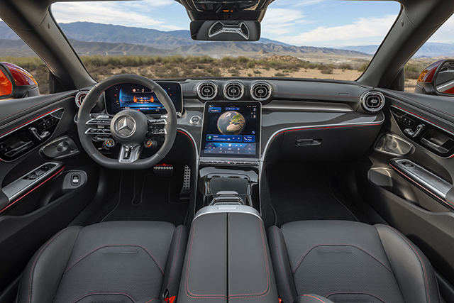 Interior of Mercedes-AMG CLE 53 4Matic+ Cabriolet